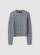 Grey crew-neck cable-knit wool-blend jumper, regular fit_4