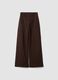 Brown wide-leg jeans in stretch cotton twill_4