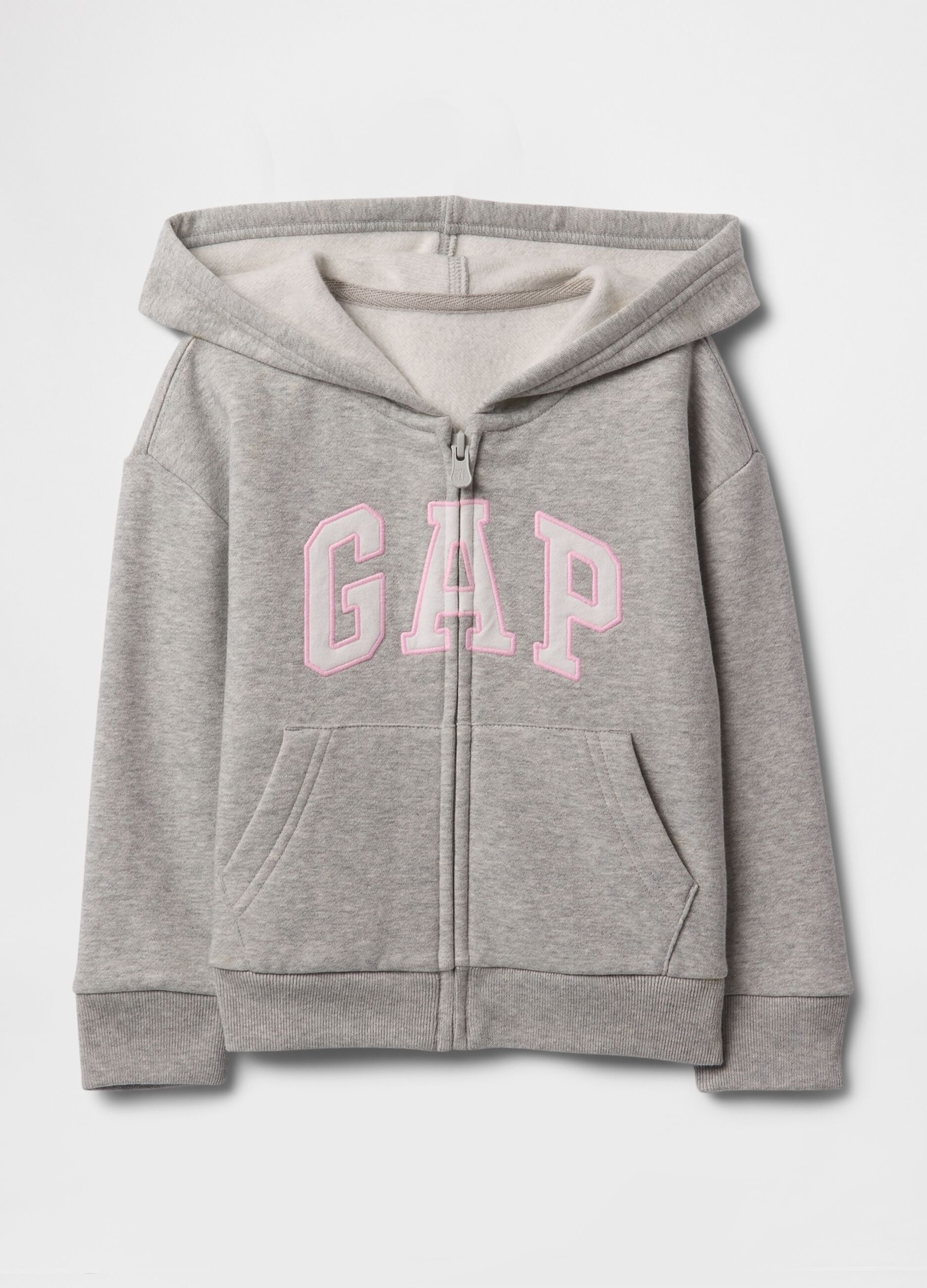 سويت شيرت قطني بقصة عادية مع سحاب وشعار GAP
