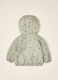 Green padded jacket with hood and panda print_2