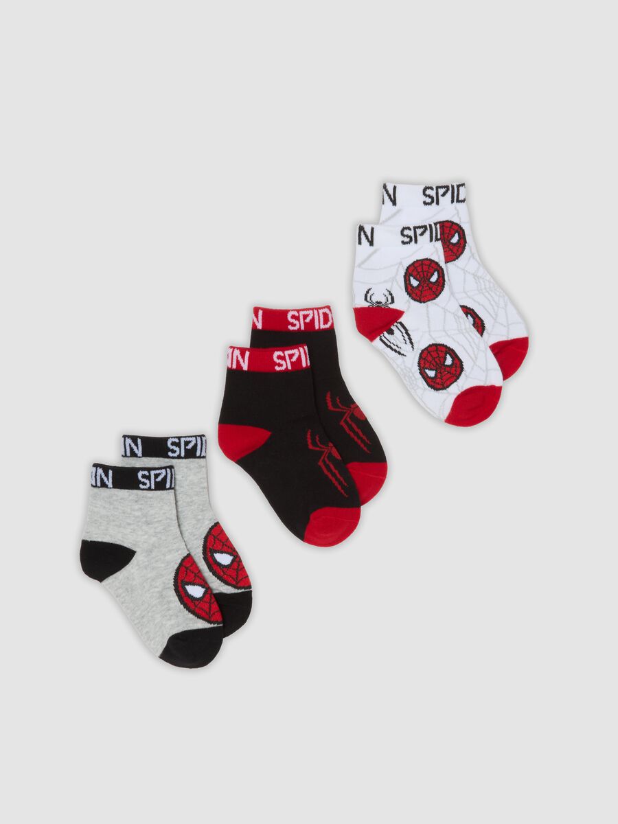 3-pack of MARVEL Spider-Man themed short socks in stretch organic cotton_0
