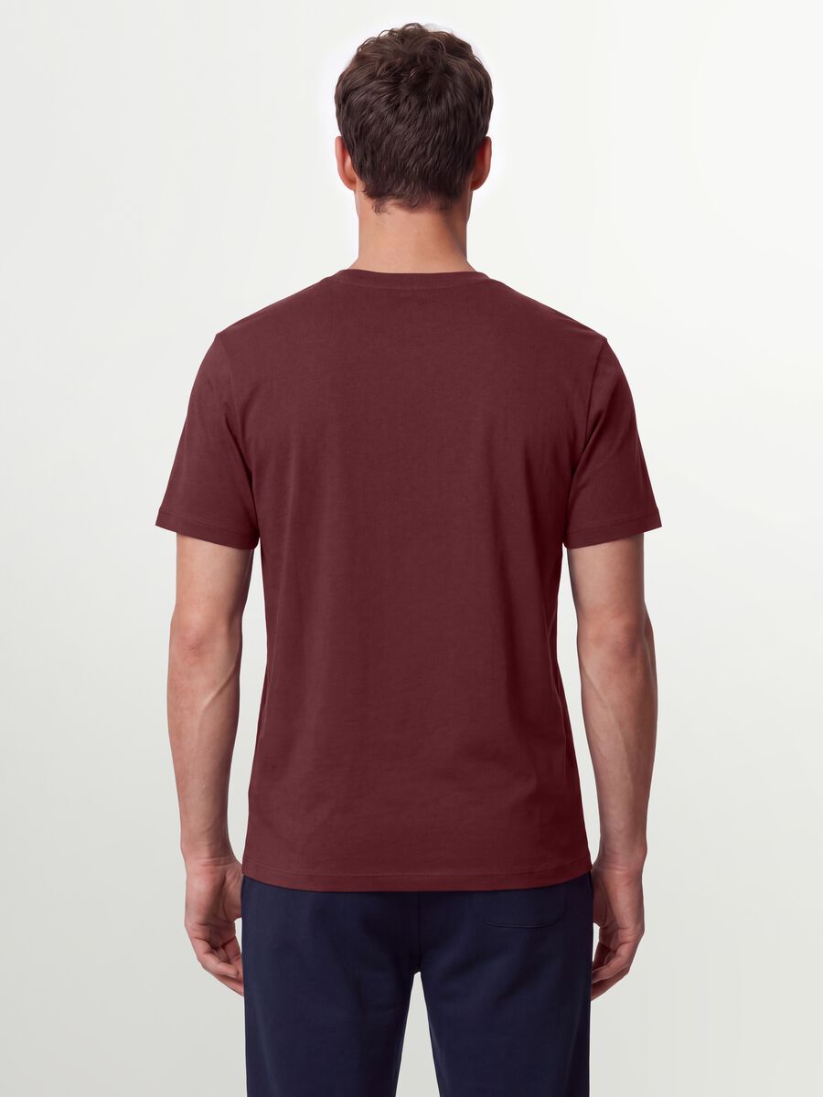 Red pure organic cotton jersey T-shirt, regular fit_3