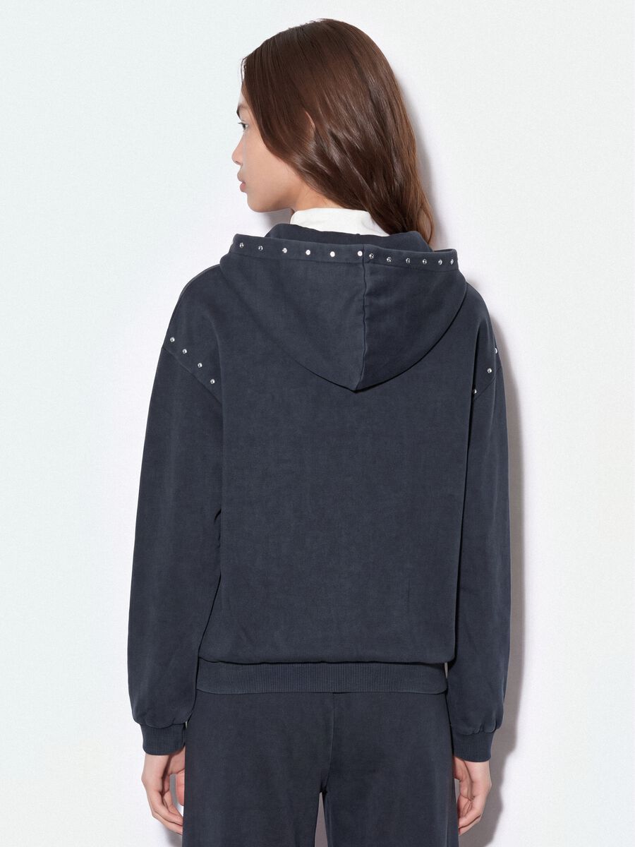 Grey cotton-blend hoodie with rhinestones, relaxed fit_3