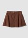 Brown pure cotton skirt with elasticated waist_5