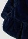 Giacca blu imbottita effetto peluche con zip_3