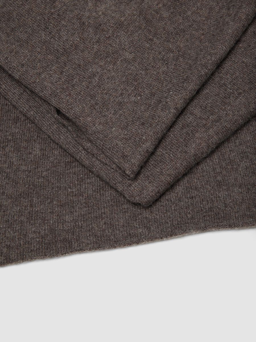 Brown scarf in a wool, cashmere and viscose blend_2