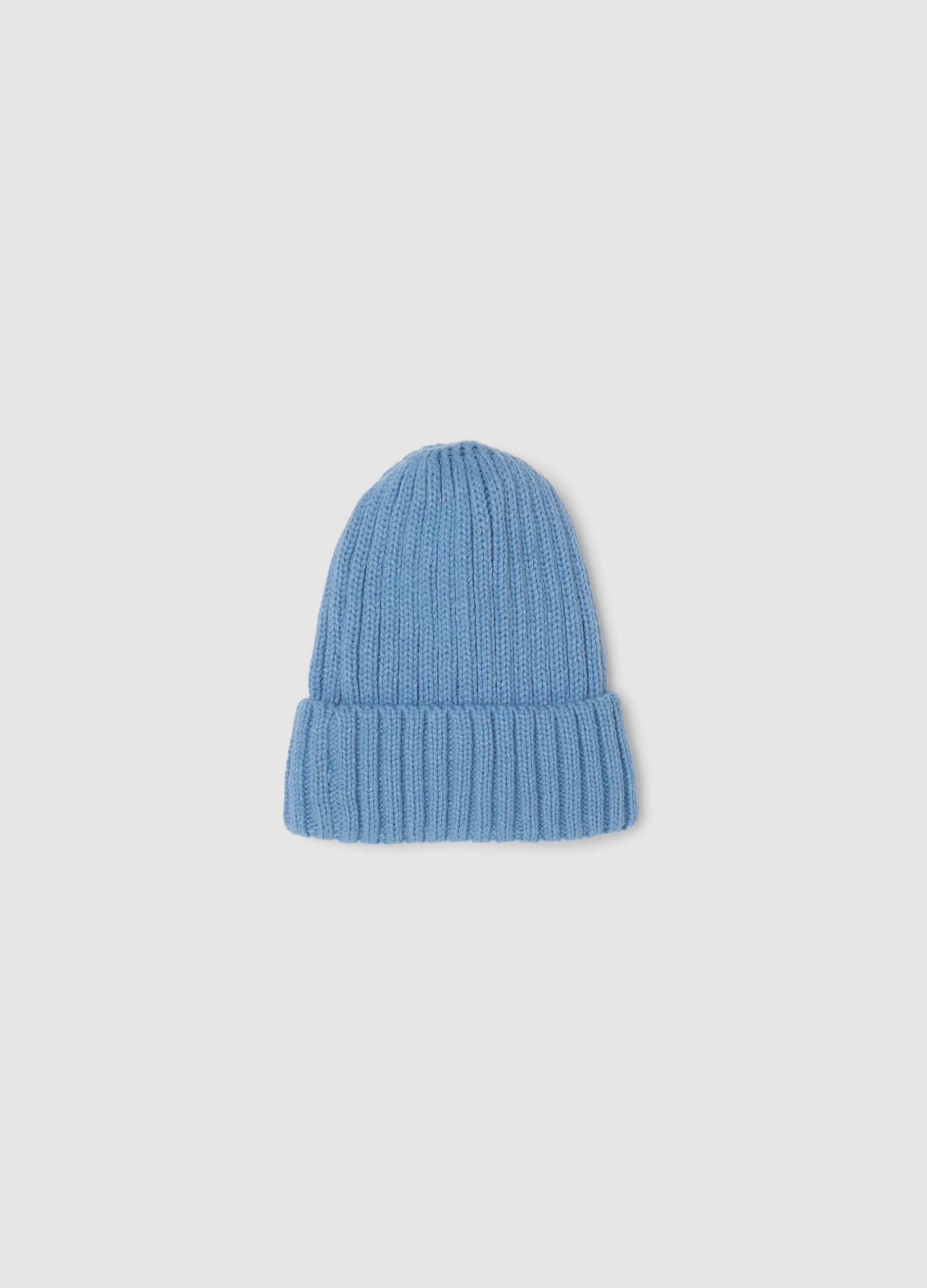 Ribbed knit beanie with turn-up cuff ALTAVIA WITH DEBORAH COMPAGNONI