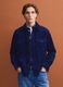 Blue pure cotton corduroy shacket in an oversized fit_2