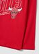 T-shirt rossa in puro cotone con stampa Chicago Bulls_3