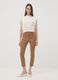 Brown stretch viscose slim-fit leggings_0
