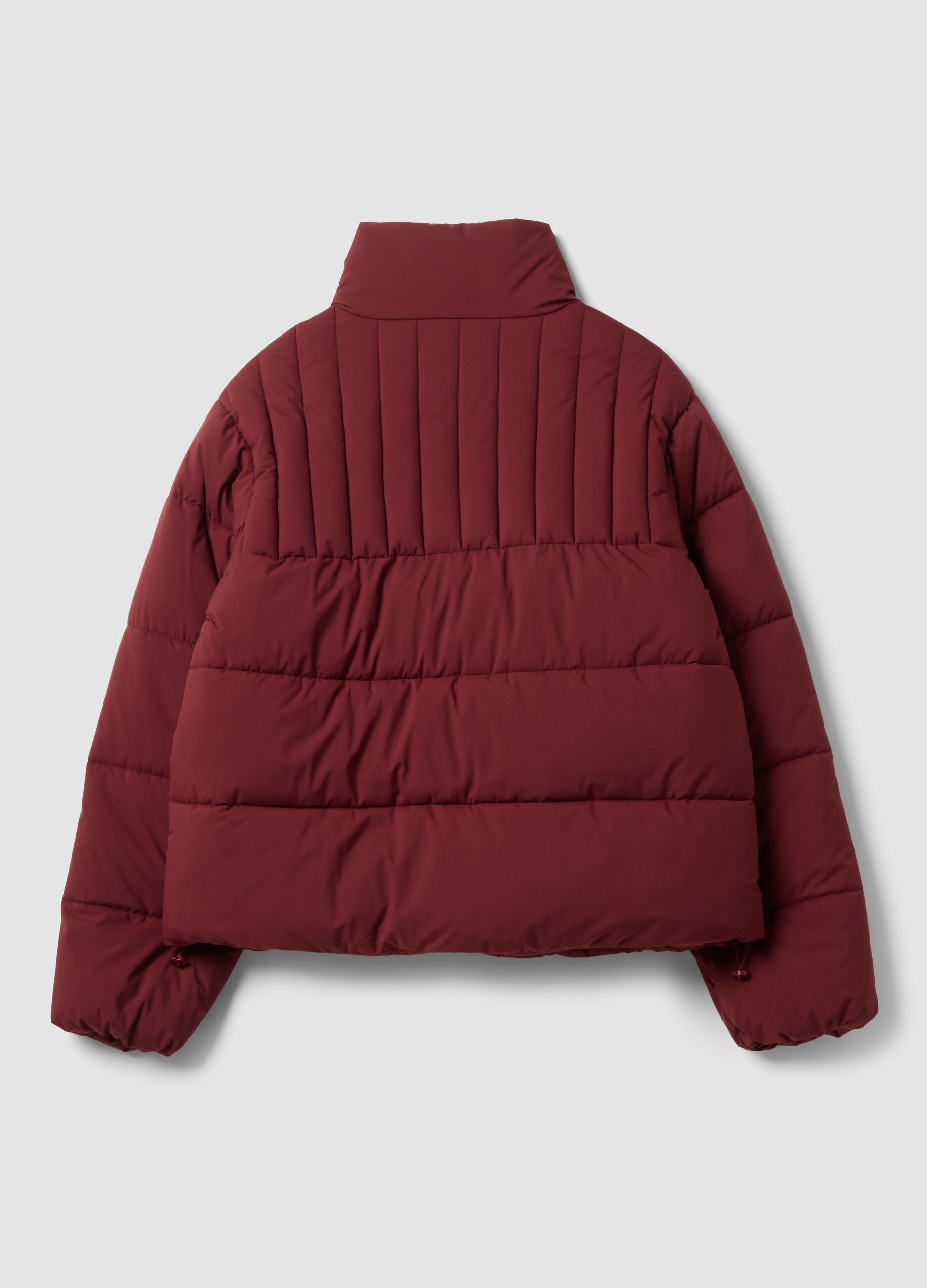Red padded jacket with zip and high neck ALTAVIA STUDIO
