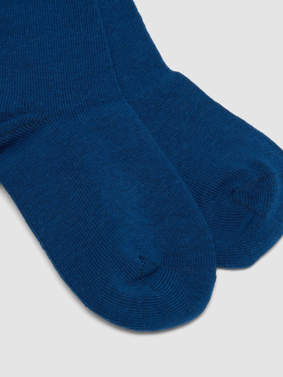 3-pack of long blue socks in stretch organic cotton_2