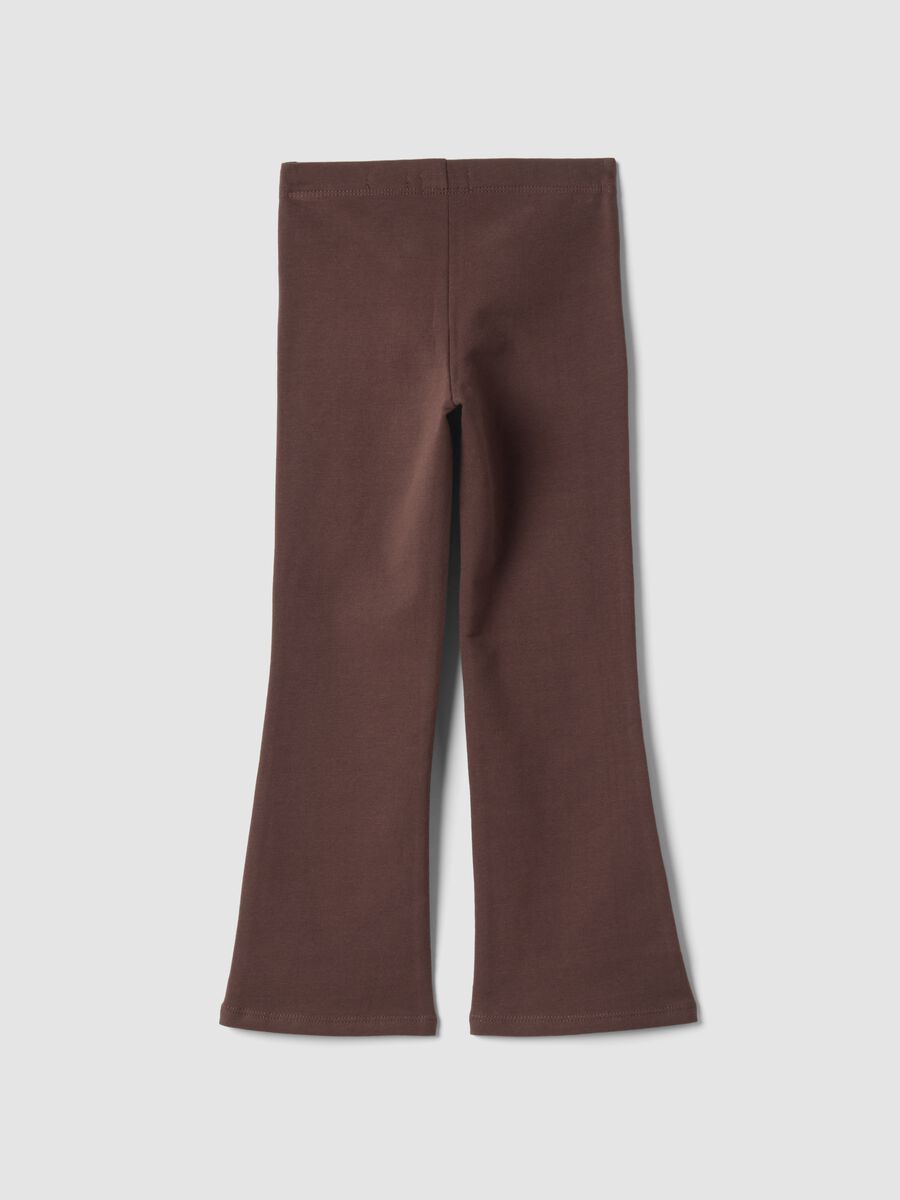 Brown skinny-fit leggings in stretchy organic cotton_1