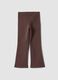 Brown skinny-fit leggings in stretchy organic cotton_1