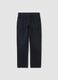 Blue pure cotton straight-fit jeans_0