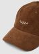 Brown ribbed pure cotton cap_2