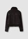 Black stretch-fabric jacket with zip_2