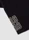Black pure cotton T-shirt with all-over prints for boys_2