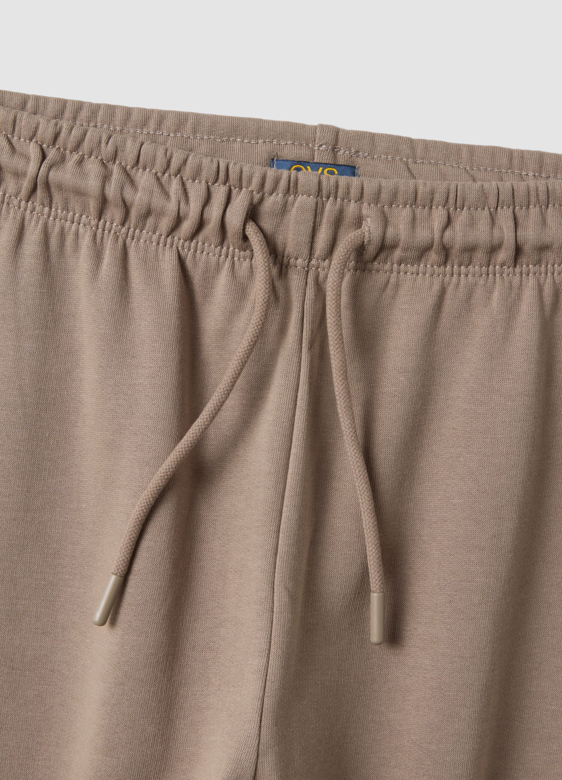 Pantaloni jogger grigi in puro cotone organico