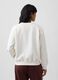 Ivory white cotton-blend sweatshirt with GAP patterned lettering_2