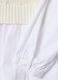 White cotton-blend top with built-in oversized shirt for girls_3