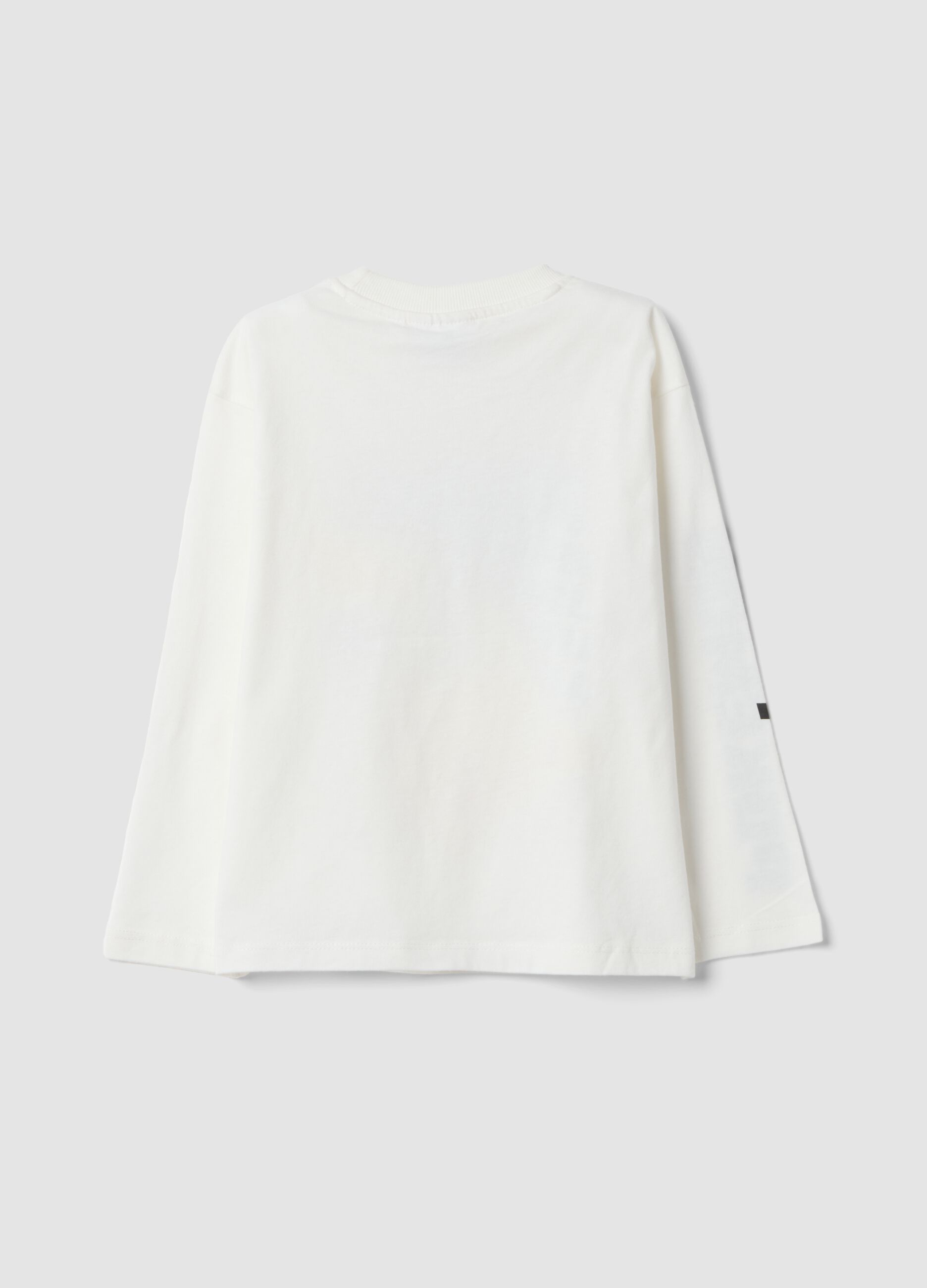 Cream White Pure Cotton T-shirt with Pikachu Print, Regular Fit
