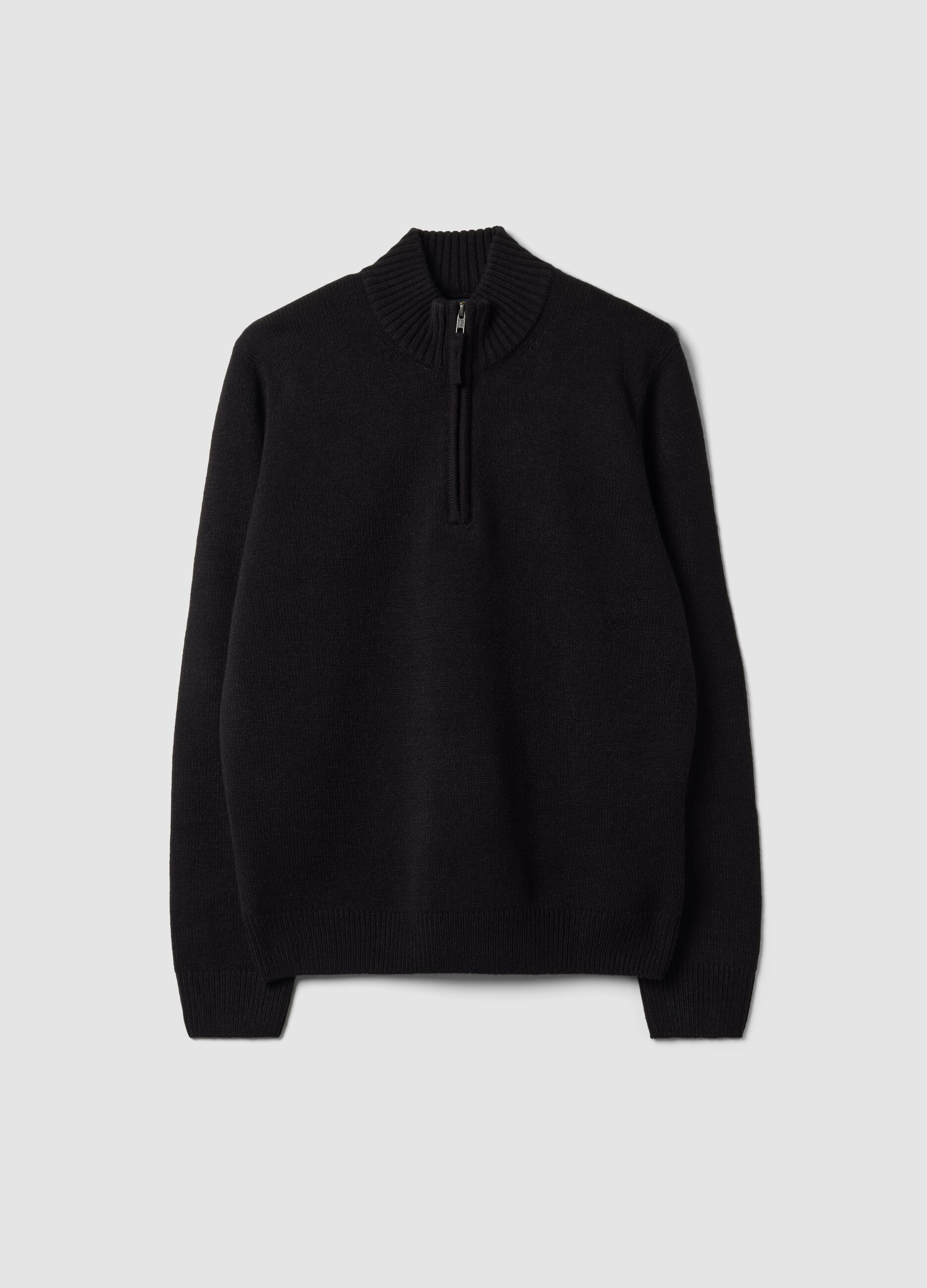 Black half-zip jumper