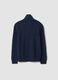 Blue half-zip cotton-wool blend jumper_2