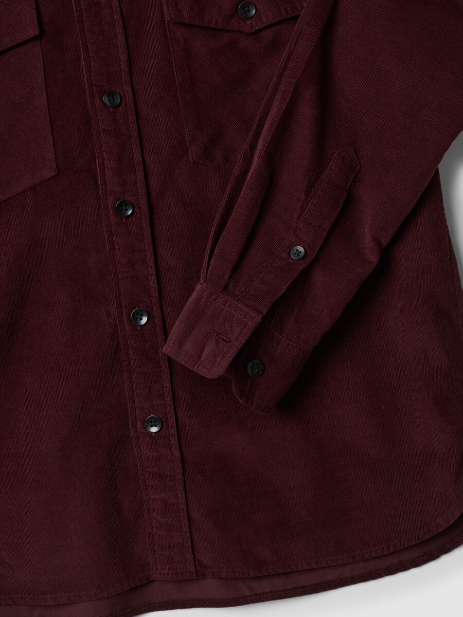 Brown pure cotton shirt with two pockets_5