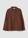 Brown checked pure cotton flannel shirt_0