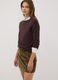 Brown crew-neck long-sleeve regular-fit top_0