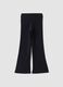 Blue flared leggings in stretchy organic cotton_2