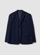 Navy slim-fit stretch viscose blazer_0