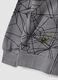 Grey cotton-blend hooded zip sweatshirt with spiderweb print_2