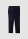 Pantaloni chino blu in twill di cotone elasticizzato slim fit_7
