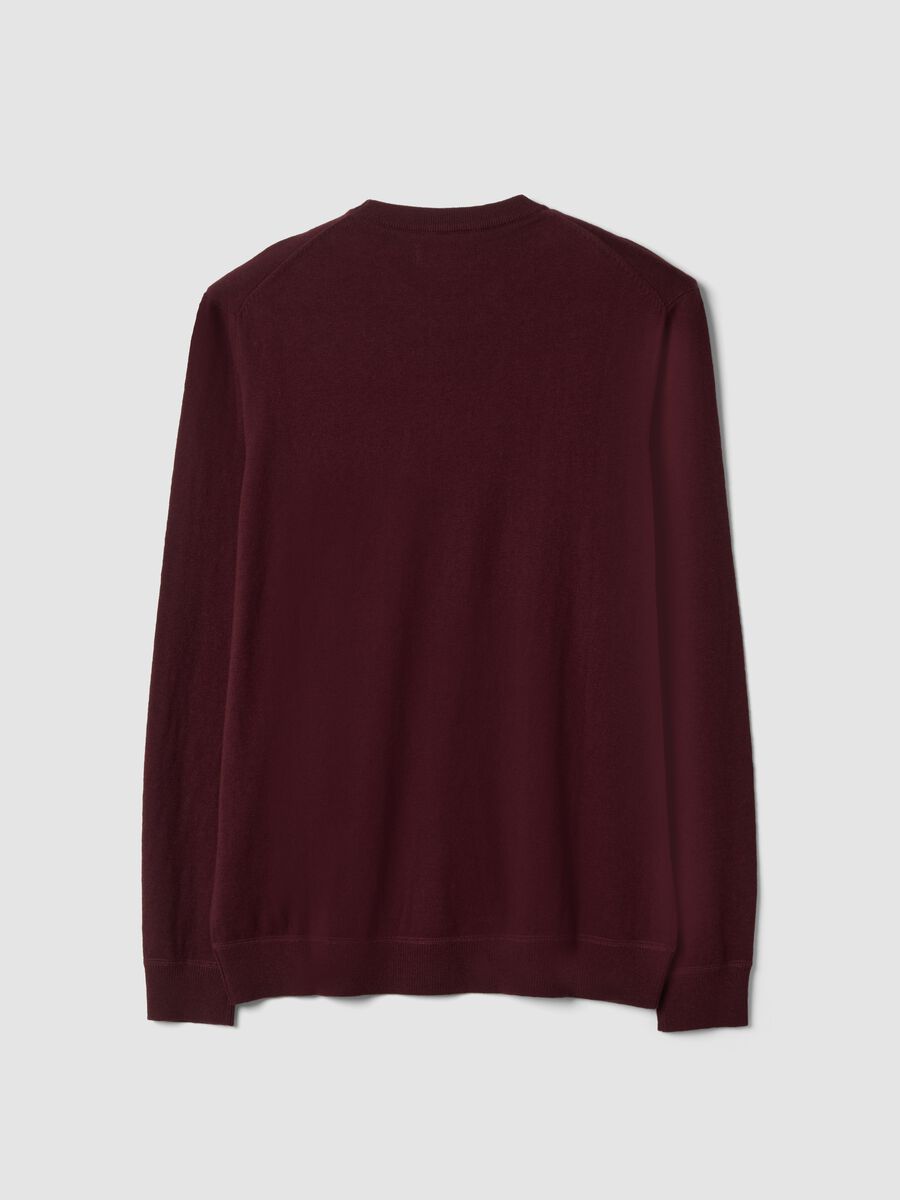 Red cotton and cashmere-blend crew-neck jumper_2