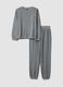 Pigiama grigio in jersey di viscosa elasticizzata regular fit_4