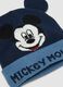 Navy blue beanie with turn-up, appliqu&eacute; ears and Mickey print_2