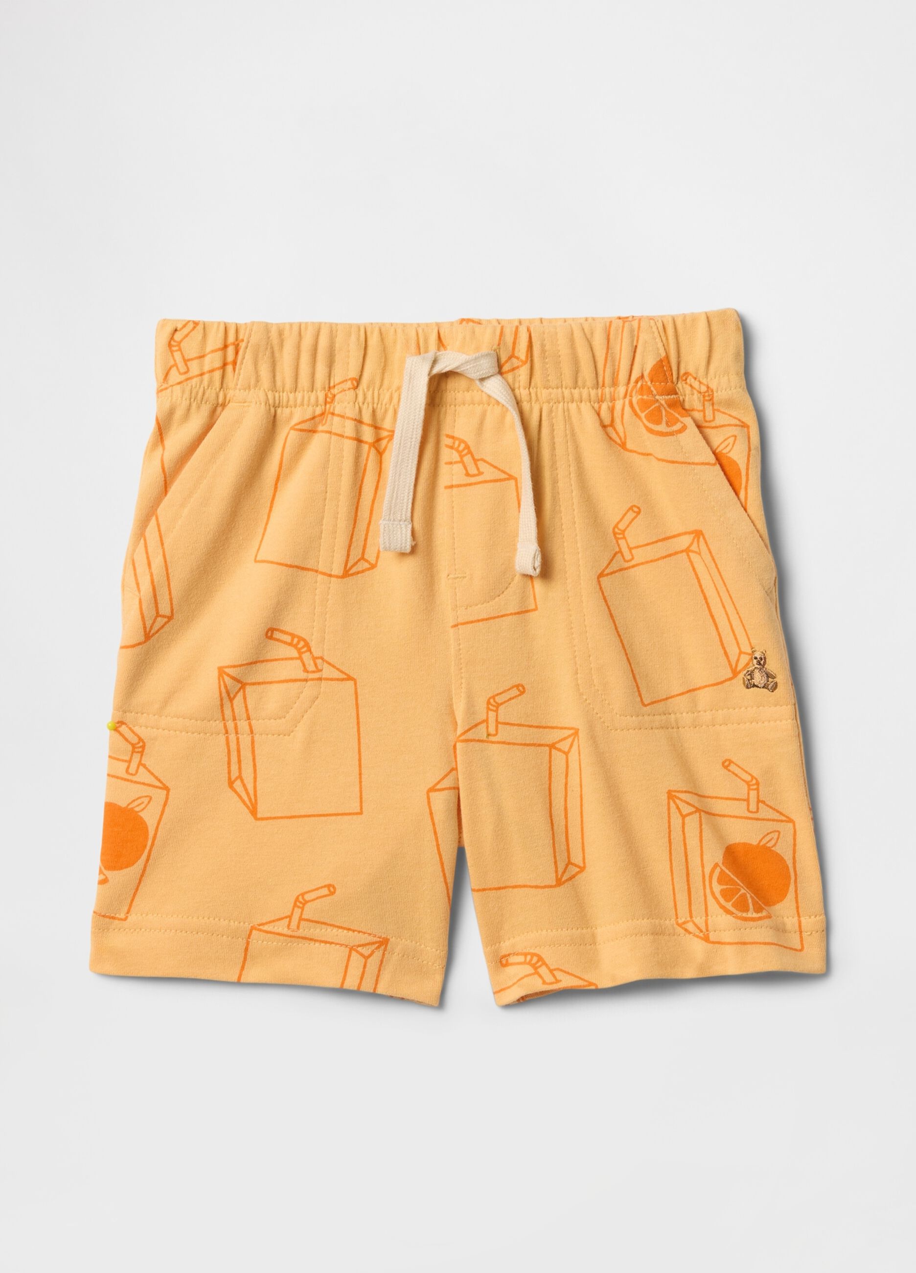 Orange pure cotton children's shorts