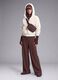 White full-zip teddy-effect hooded sweatshirt ALTAVIA STUDIO_0