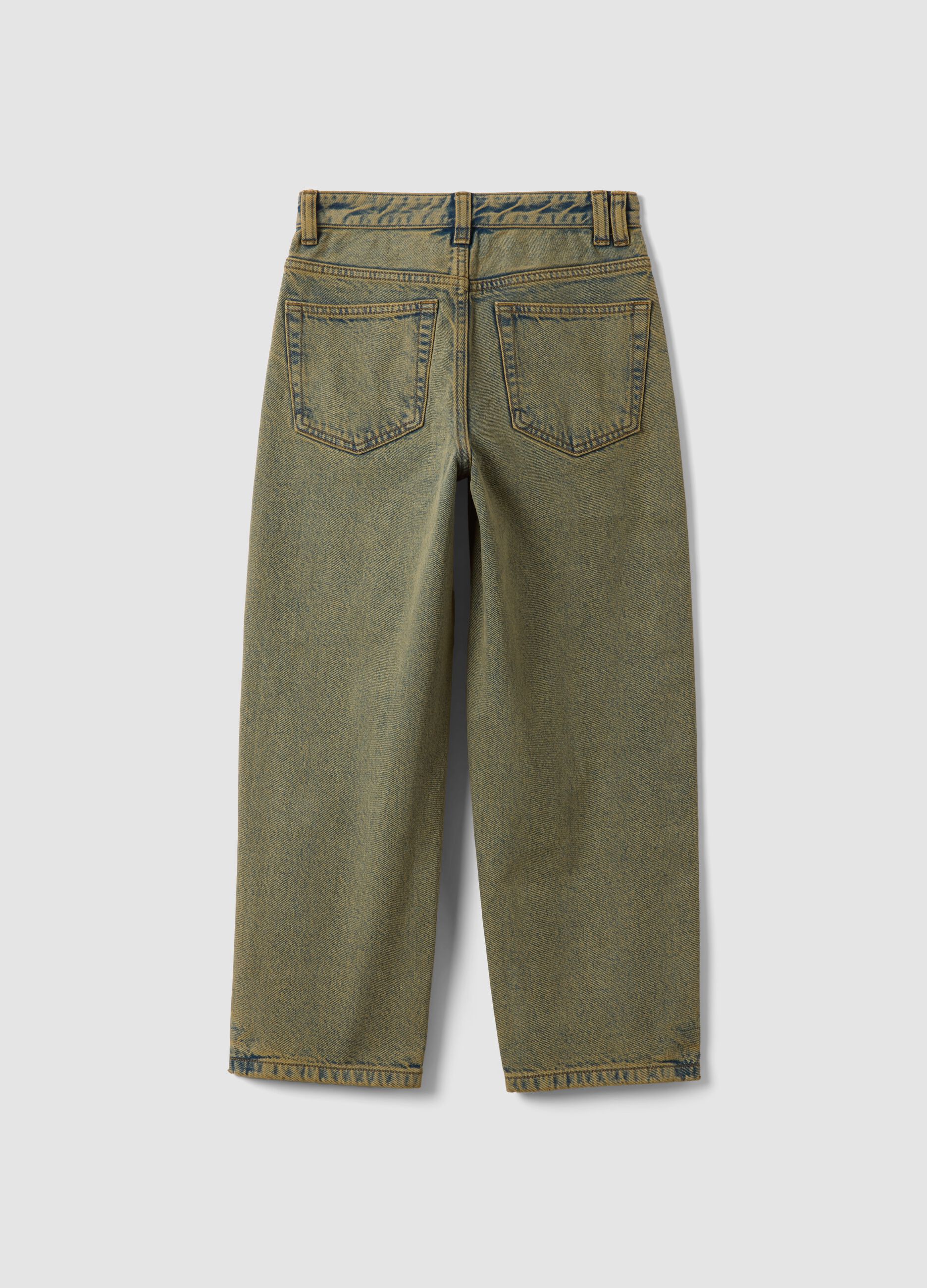 Pure cotton denim jeans, skater fit