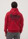 Red cotton-blend hoodie with Chicago Bulls print_3