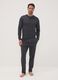 Grey organic cotton pyjamas with Henley neckline_0