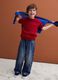 Red pure wool long-sleeve jumper, regular fit_0