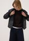 Black regular jacket with wide collar_0