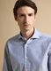 White pure cotton striped Oxford shirt, slim fit_1