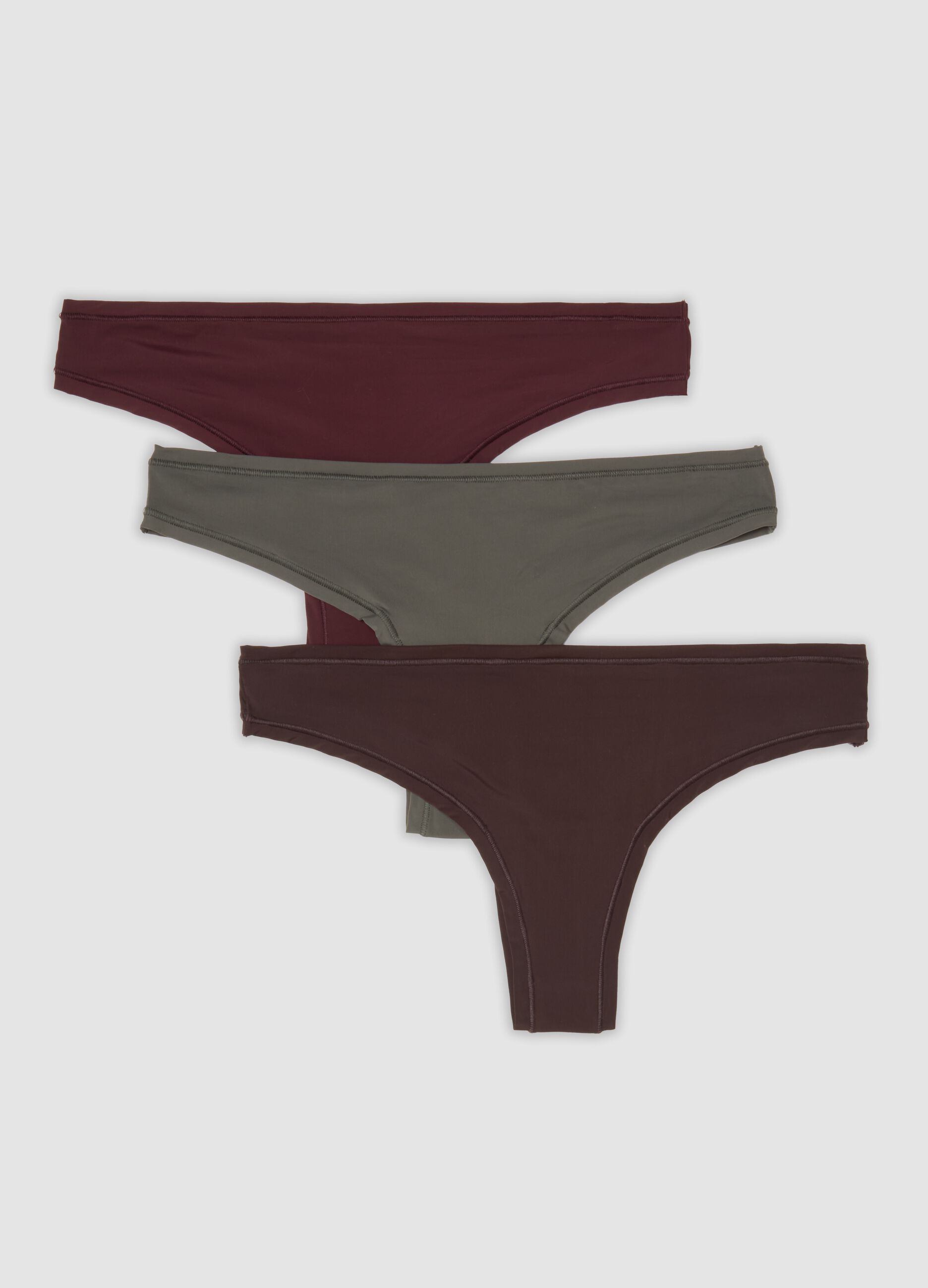 Tripack di slip multicolor in microfibra di misto cotone organico
