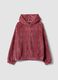 Pink zip-up hooded homewear sweatshirt_4