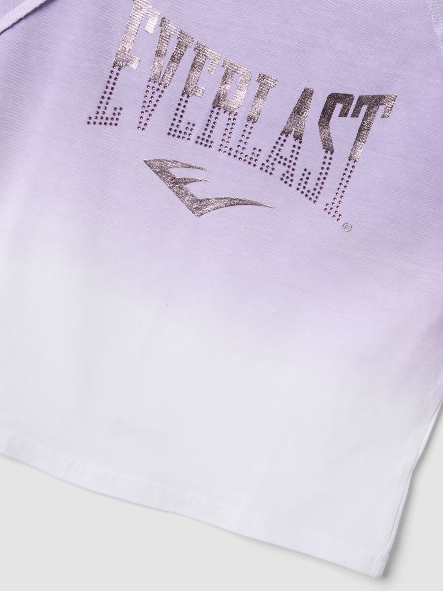 Girls&rsquo; purple short-sleeve stretch cotton T-shirt, regular fit_3