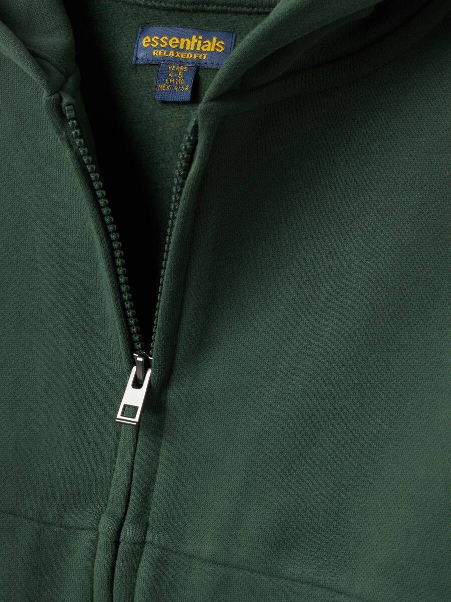 Green organic cotton hoodie in a relaxed fit_3